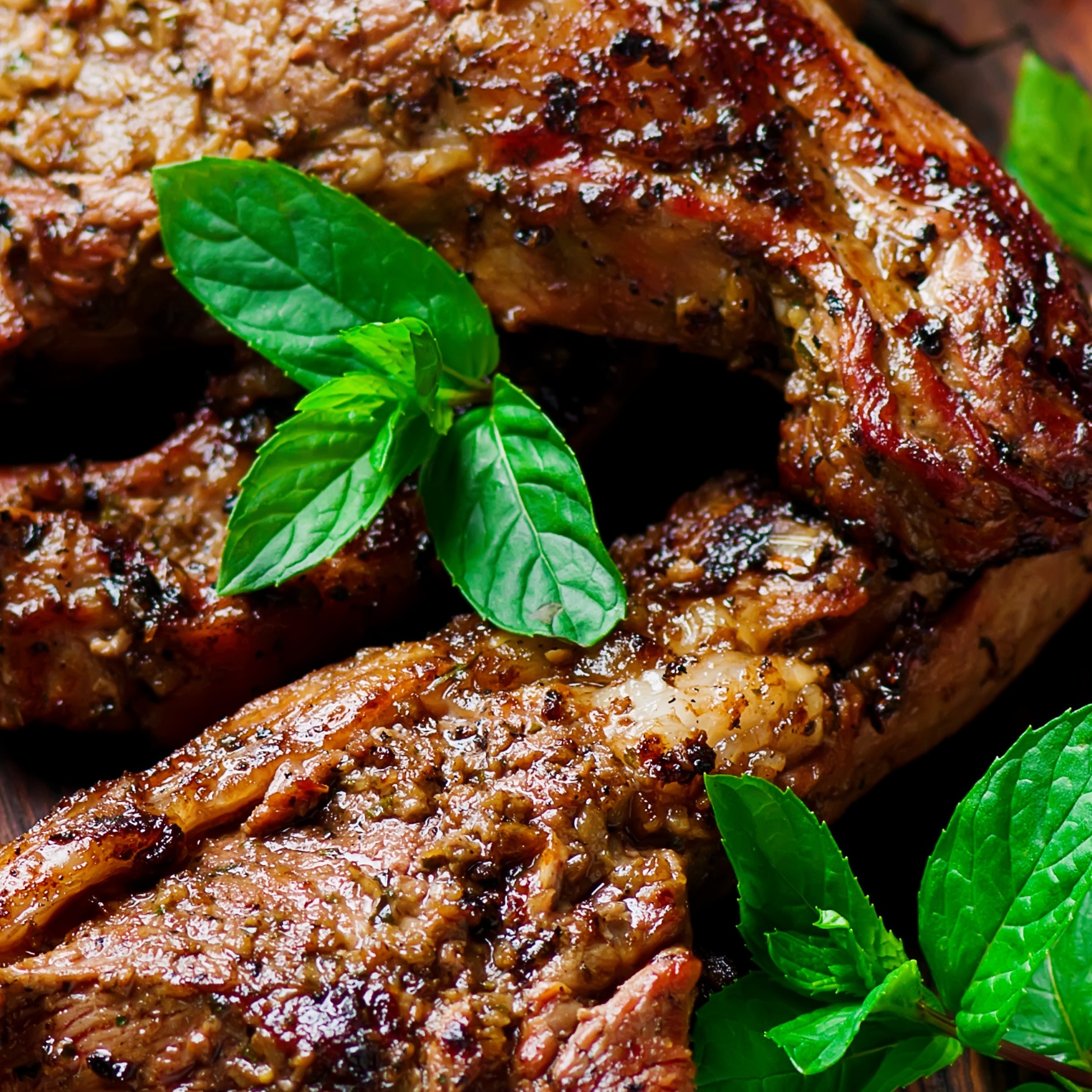 Minted Air-Fryer Roast Lamb & Root Vegetables